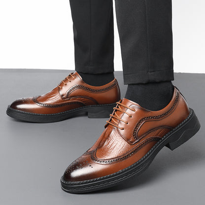 Hollow Leather Shoes Men's Business  Wear Casual