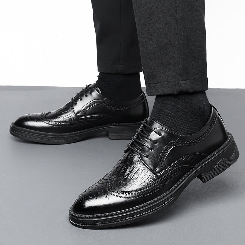 Hollow Leather Shoes Men's Business  Wear Casual