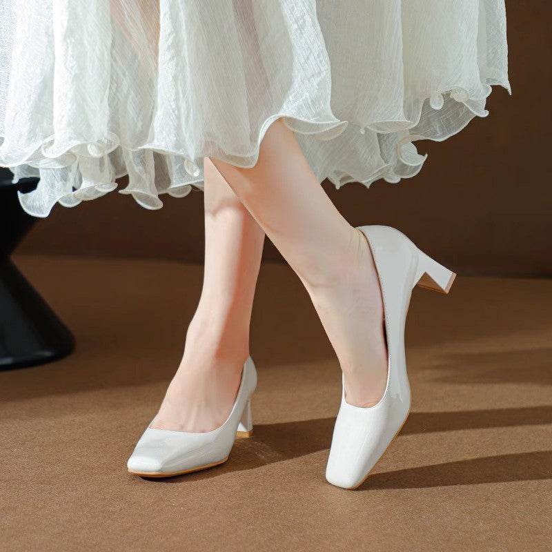 Classic Style High Heel Patent Leather  Shoes
