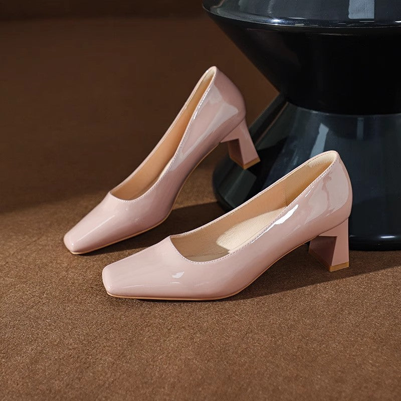 Classic Style High Heel Patent Leather  Shoes