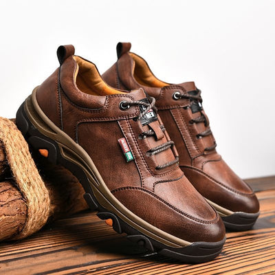 Men's British Style Round Toe Leather Shoes