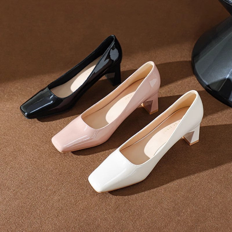 Classic Style High Heel Patent Leather  Shoes