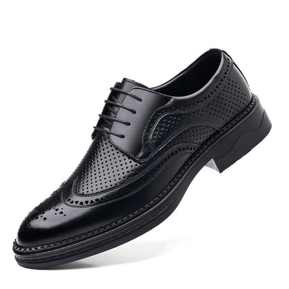 Hollow Leather Shoes Men's Business  Wear Casual