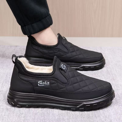 Winter Men's Cotton Shoes Fleece-lined Warm Non-slip