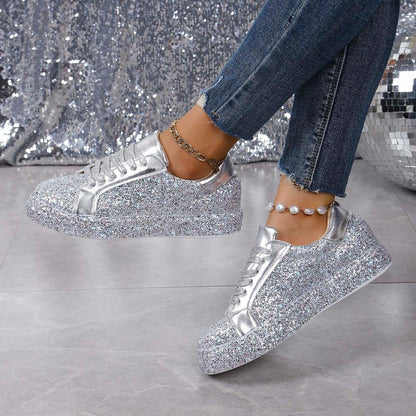 Plus Size Sequins Casual Fashion Shoes Women