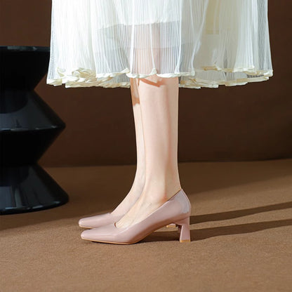 Classic Style High Heel Patent Leather  Shoes